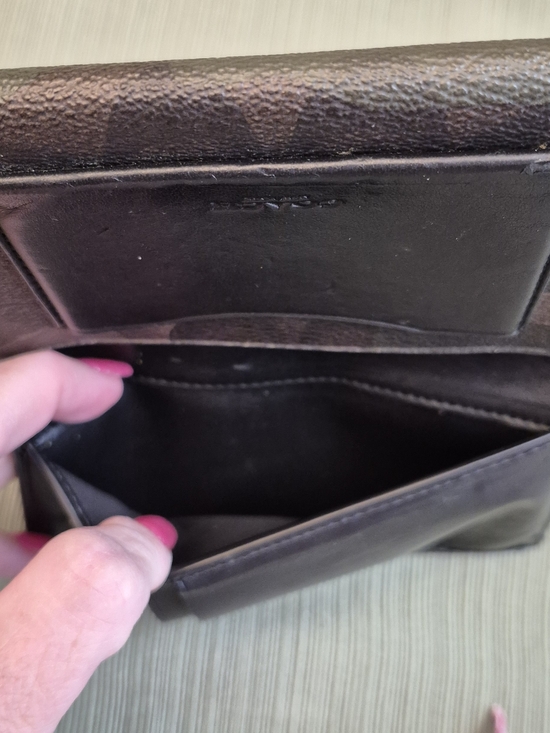 Coach Camouflage Pattern Wallet Card Slots And ID Slot - Brown Green Camo - Picture 6 of 8